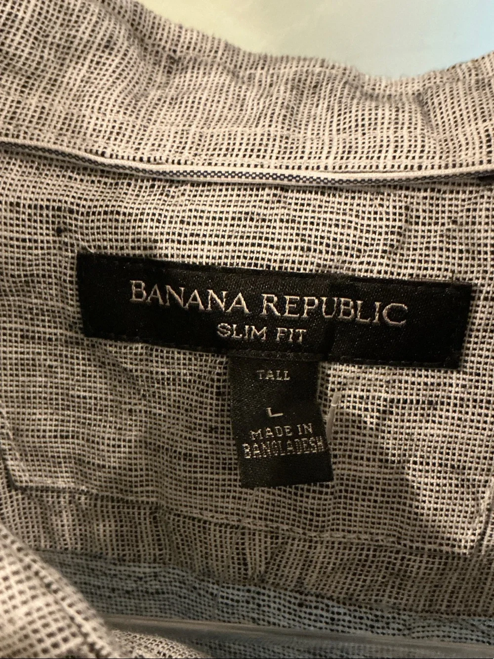 Banana Republic Men's Gray Button-Down Shirt